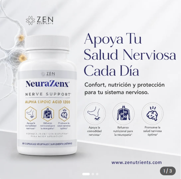 NeuraZenx 90 Cápsulas |Apoyo y tratamiento para la Neuropatía