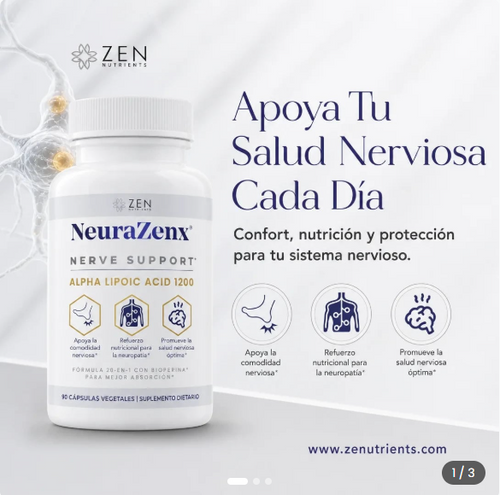 NeuraZenx 90 Cápsulas |Apoyo y tratamiento para la Neuropatía